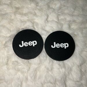 Jeep Black Silicone Coasters
